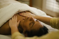 a woman getting a massage