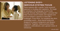 listening body nervous system focus