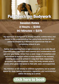 full spectrum bodywork session rates